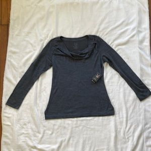 NWT AUTHENTIC Ibex long-sleeved cowl neck shirt